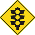 Traffic signals ahead symbol