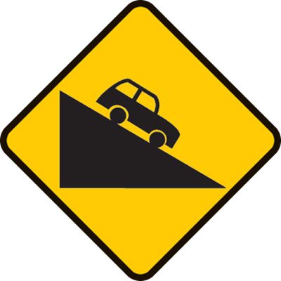 Steep descent symbol