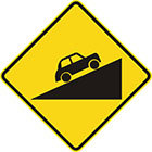 Steep climb symbol