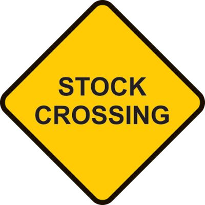 Stock on road symbol