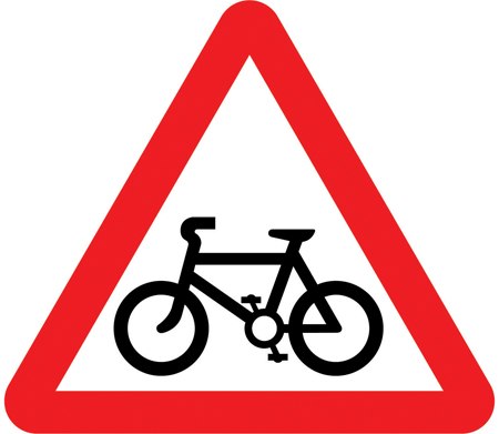 Cycle route ahead symbol