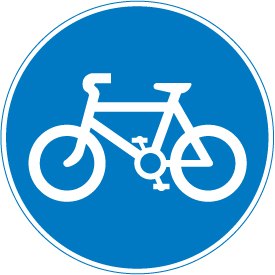 Route for pedal cycles only symbol