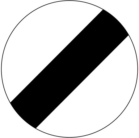 National speed limits apply symbol