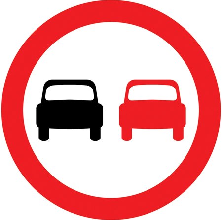 No overtaking symbol