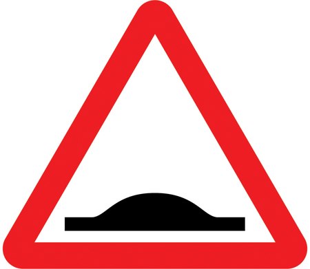 Road hump or series of road humps ahead symbol