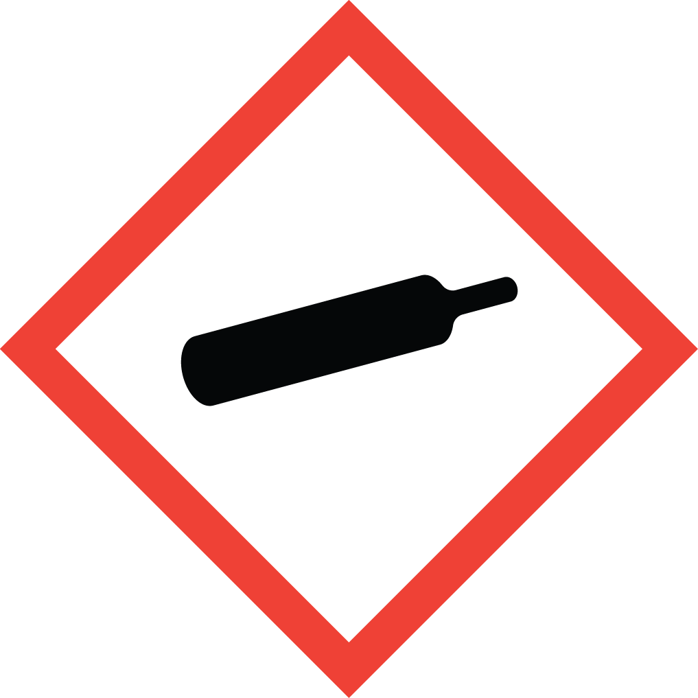 Gas under pressure symbol