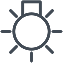 Exterior light bulb symbol