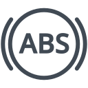 Anti-lock braking system fault symbol