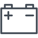 Battery or charging system warning symbol