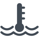 Engine coolant temperature warning symbol