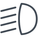 Dipped-beam headlights symbol