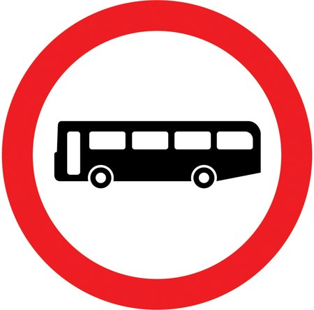 Buses prohibited symbol