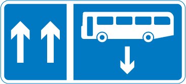 Contra-flow bus lane symbol
