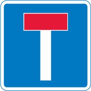 No through road for vehicular traffic symbol