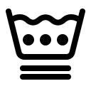 Very mild hot wash symbol