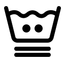 Very mild warm wash symbol