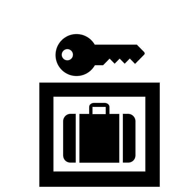 Baggage lockers symbol