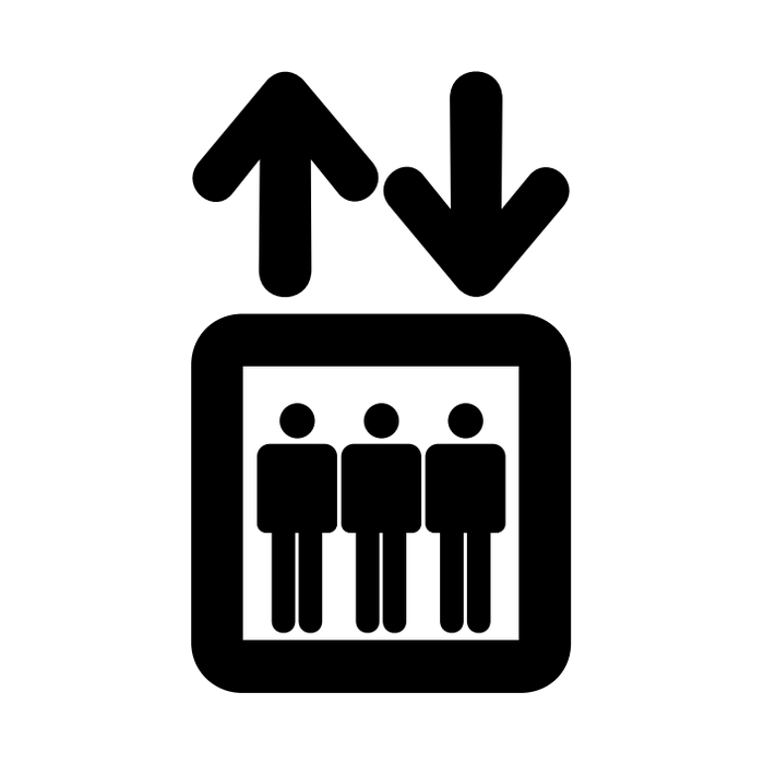 Lift or elevator symbol