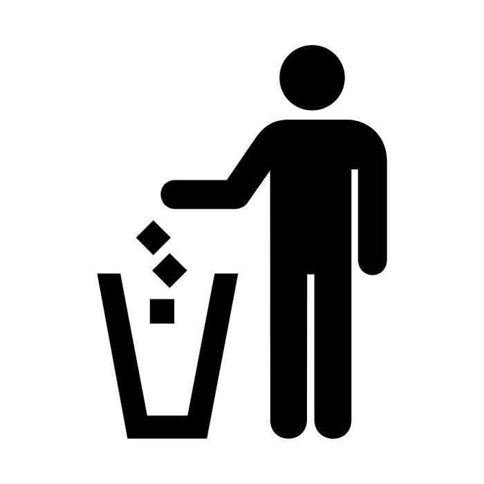 Litter disposal symbol